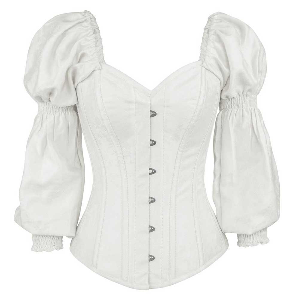 Attitude Corsets - Tibanna Overbust corset - White
